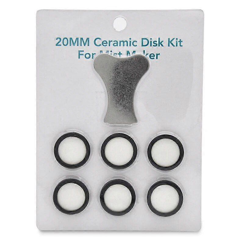 7pcs Mist Maker Maintenance Kit, Ceramic Ceramic Discs Replacement Key Parts Kits for Mist Machine