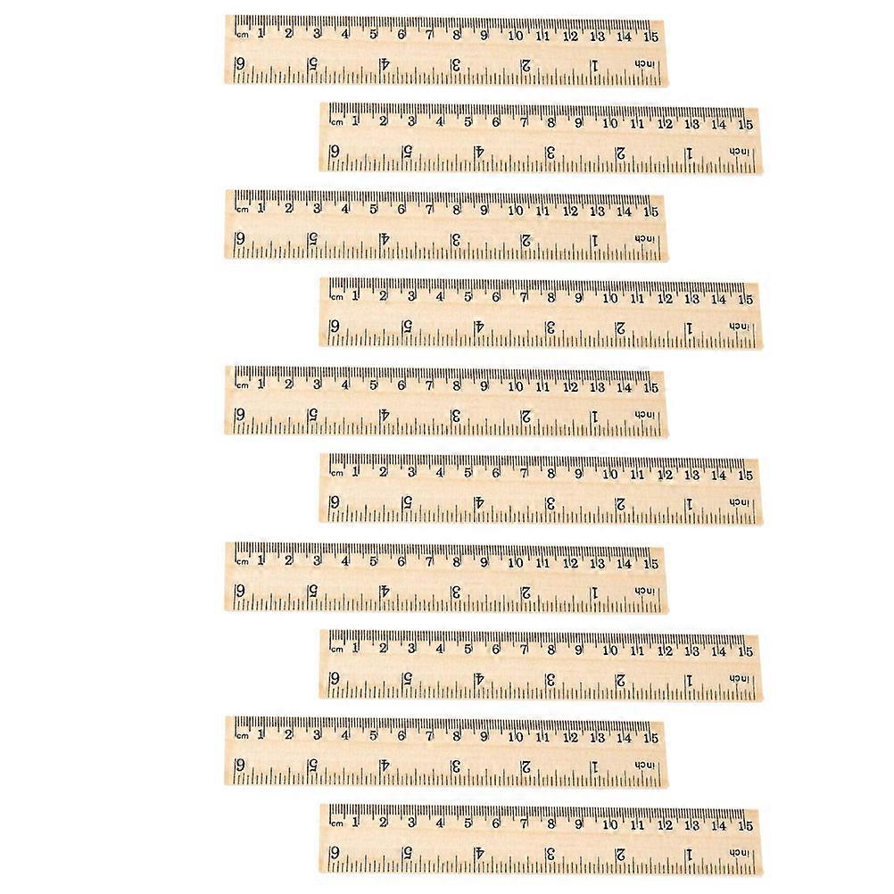 Wooden Straight Rulers 16pcs Double Scale Measuring Tools Lightweight Drawing Supplies for Students Engineers Teachers School Office Use