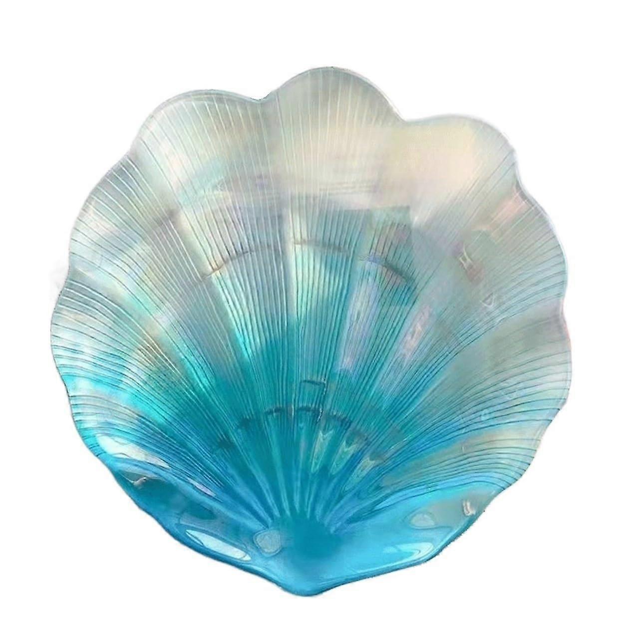 ShellShaped Glass Plate Gradient Salad Dessert Plate 19.5cm