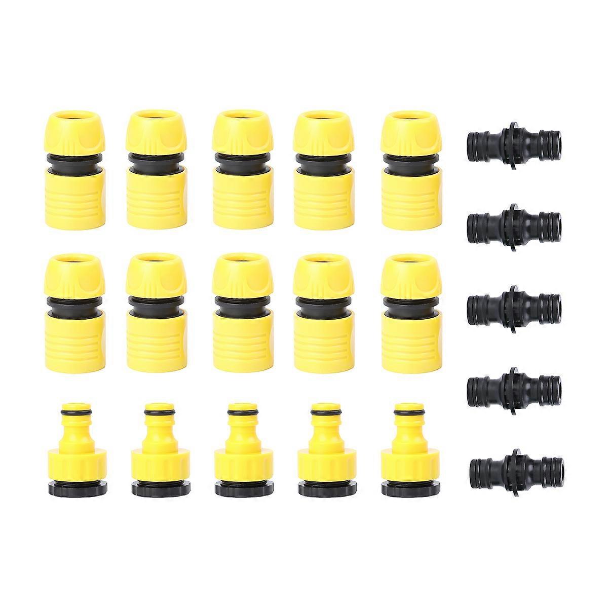 Garden Hose Quick Connectors Water Irrigation Supply Vehicle Cleaning Solid Connection 6 x 3.2 x 2.8 Cm 1 Set