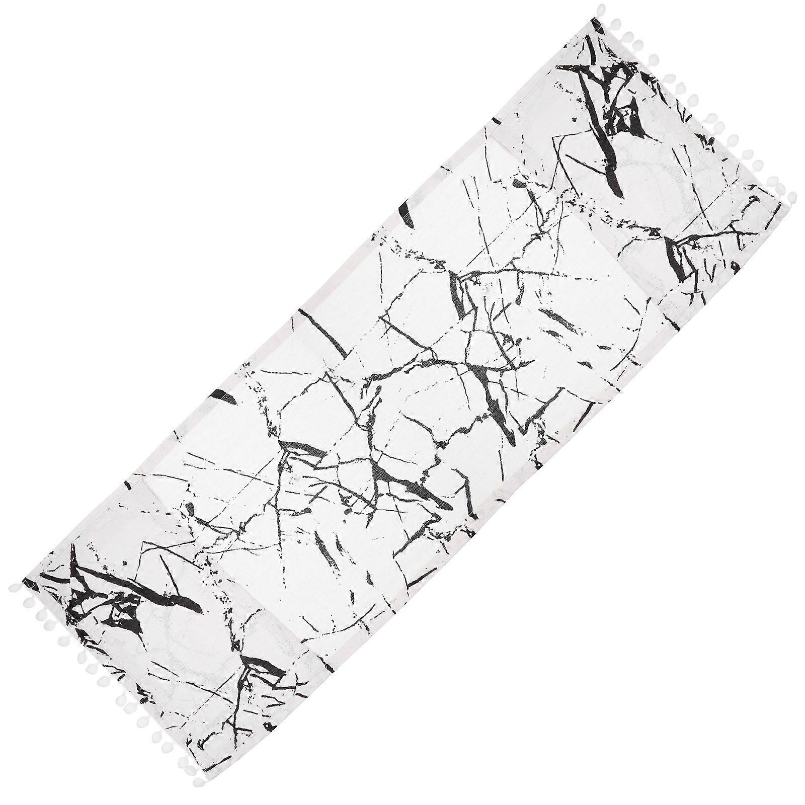Storage Organizer Microwave Oven Cover Linen Material 90x30cm White For Other Appliances 1Pack