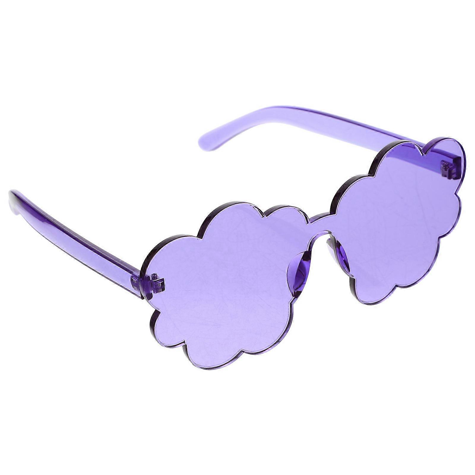 Frameless Flower Sunglasses for Women, Lightweight Cloud Glasses for Outdoor Activities and Unique Photo Props