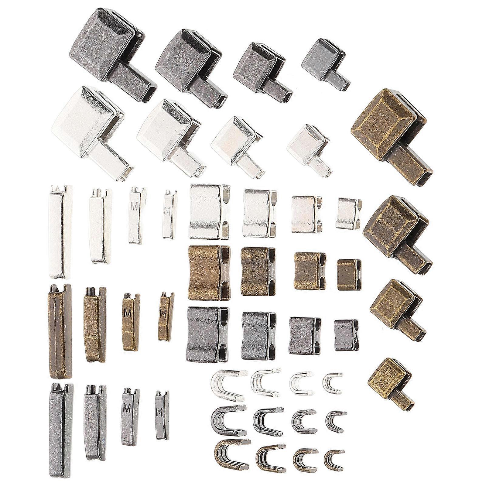 Metal Zipper Repair Kit with Replaceable Heads, Stoppers & Retainers for Coats, Jackets & Bags – Includes Insertion Pins for Easy Installation