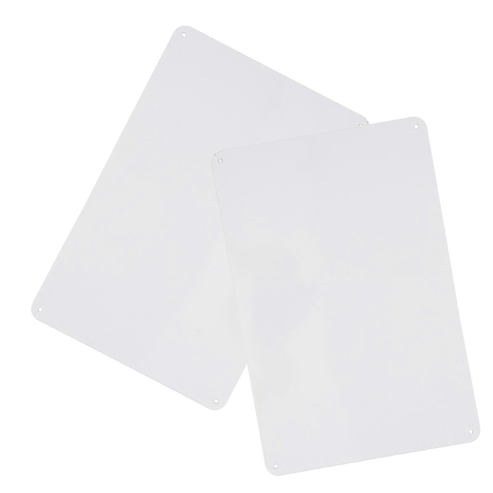 Blankes Hofschild für DIY-Projekte Weißblech Informationsschild 30,00 x 20,00 x 0,10 cm Silber 2 Stück