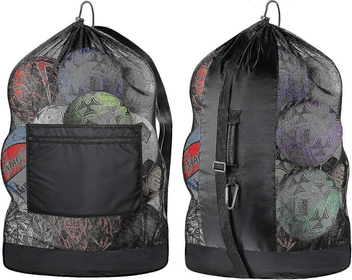 Extra Large Ball Bag, Mesh Soccer Ball Bag, Adjustable Shoulder and Portable Strap Design fit Coach