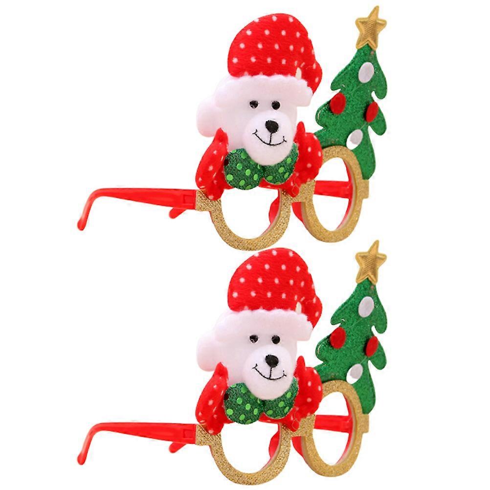 Bear Shape Plastic Photo Taking Sunglasses For Boys And Girls 2Pcs
