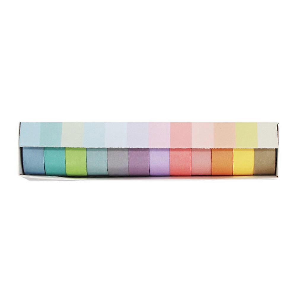 Colored Masking Tape Washi Tapes Diy Accessories for Assorted Color 200X15CM Easily Tearable Self Adhesive 12 Rolls