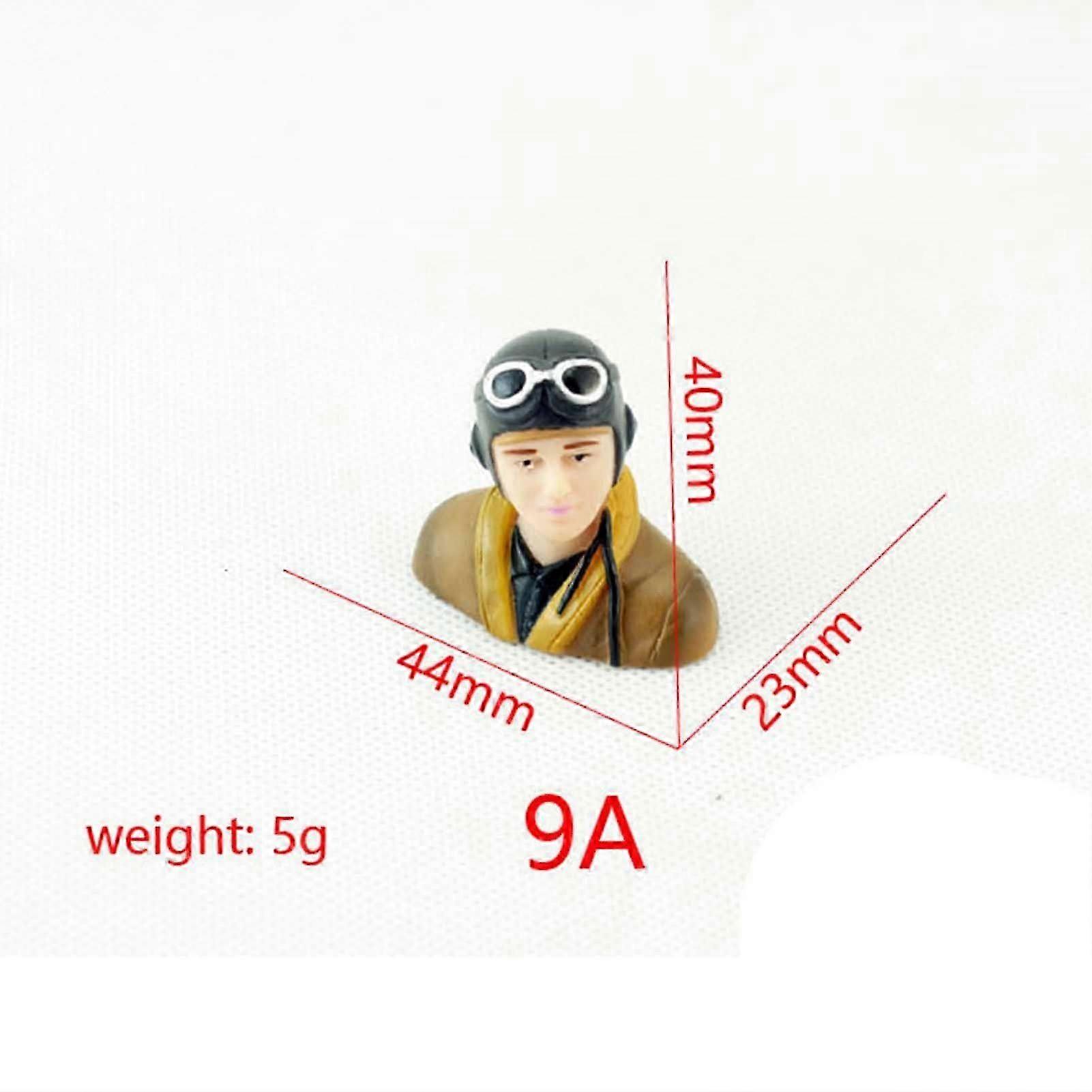 1/5 1/6 1/9 Scale RC Plane Pilot Figure with Headset Glass Toy Model