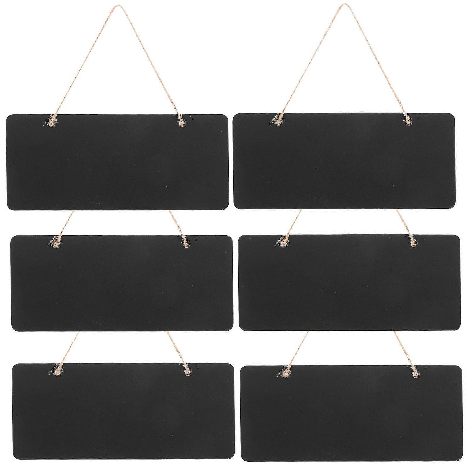 Chalk Board Sign Hanging Blackboard Information Display Office Lightweight 6Pcs