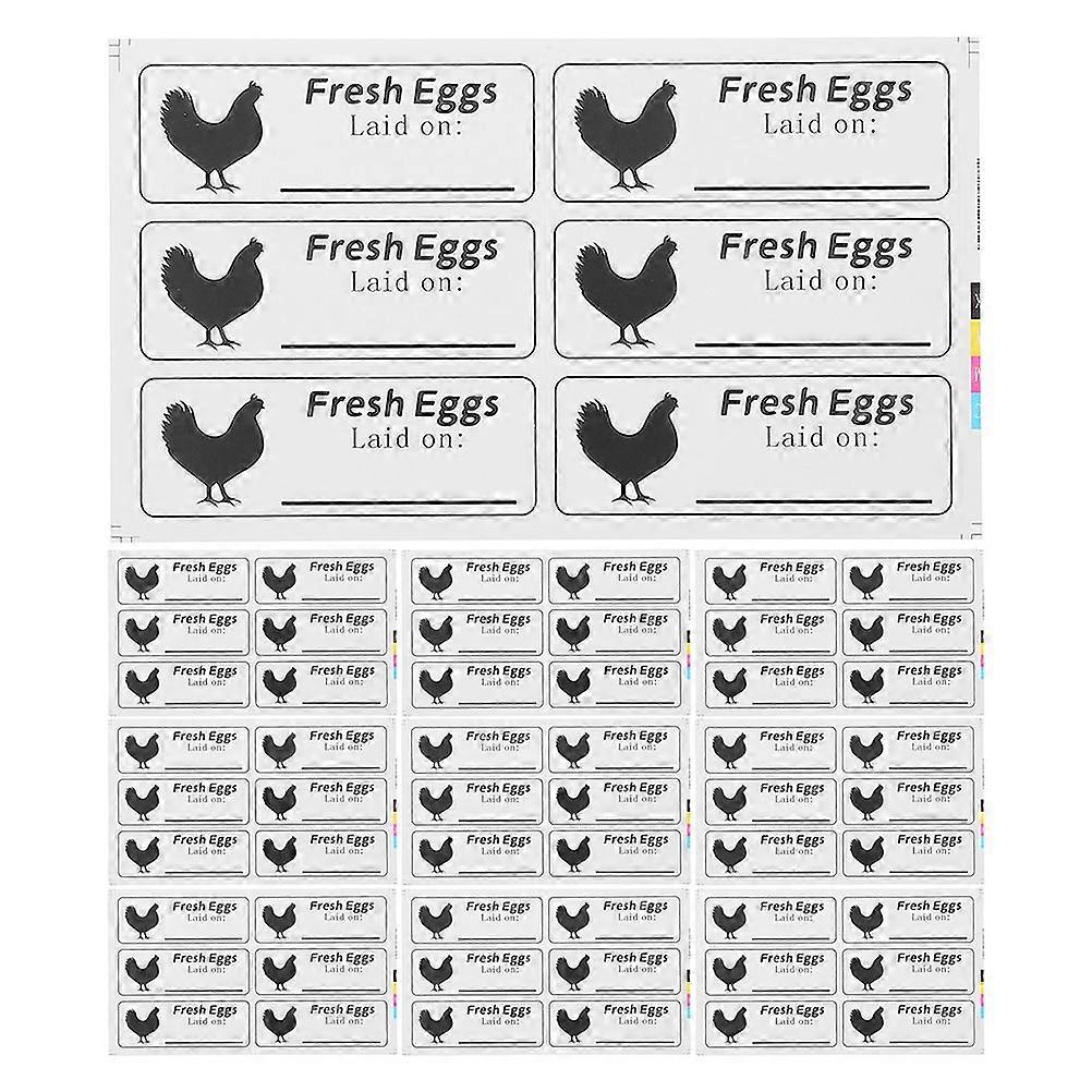 Egg Packaging Labels Self-Adhesive Writable Surface Multi Color 8.00X3.00X0.01cm for Farm Market 100 Sheets