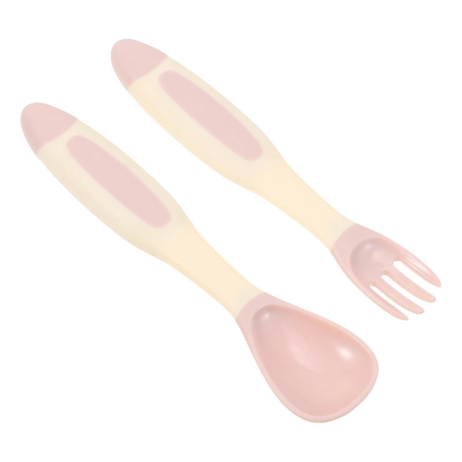 Baby Fork and Spoon Set 14X4X1.5CM Easy to Clean 1Set