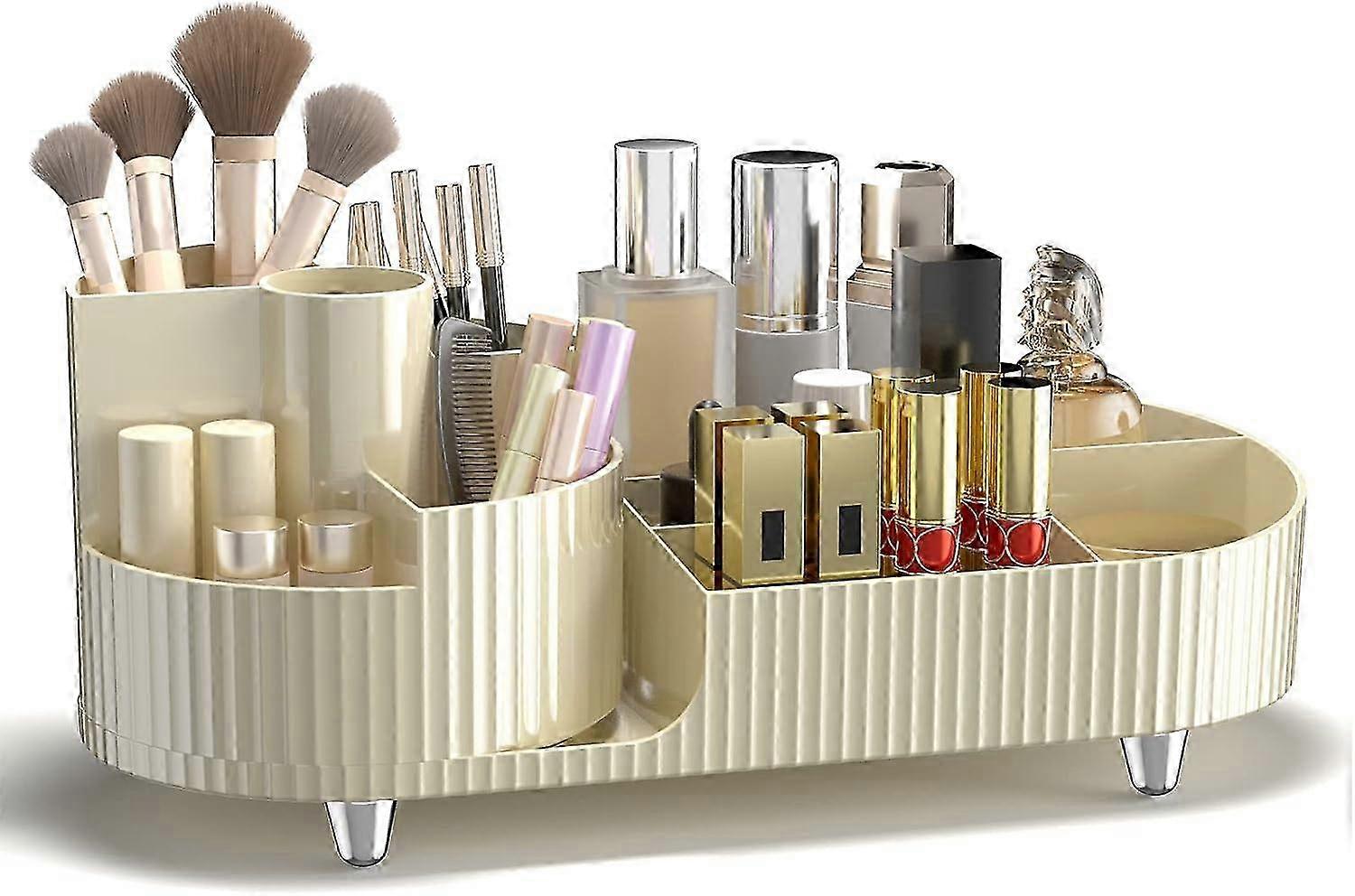 Makeup organiser cosmetic storage 360 rotating eyeshadow brush holder