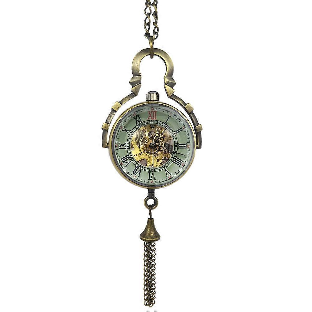 Windup Pocket Watch Mechanical Timekeeping Daily Wear Women 80x3.2cm Round 1Pcs