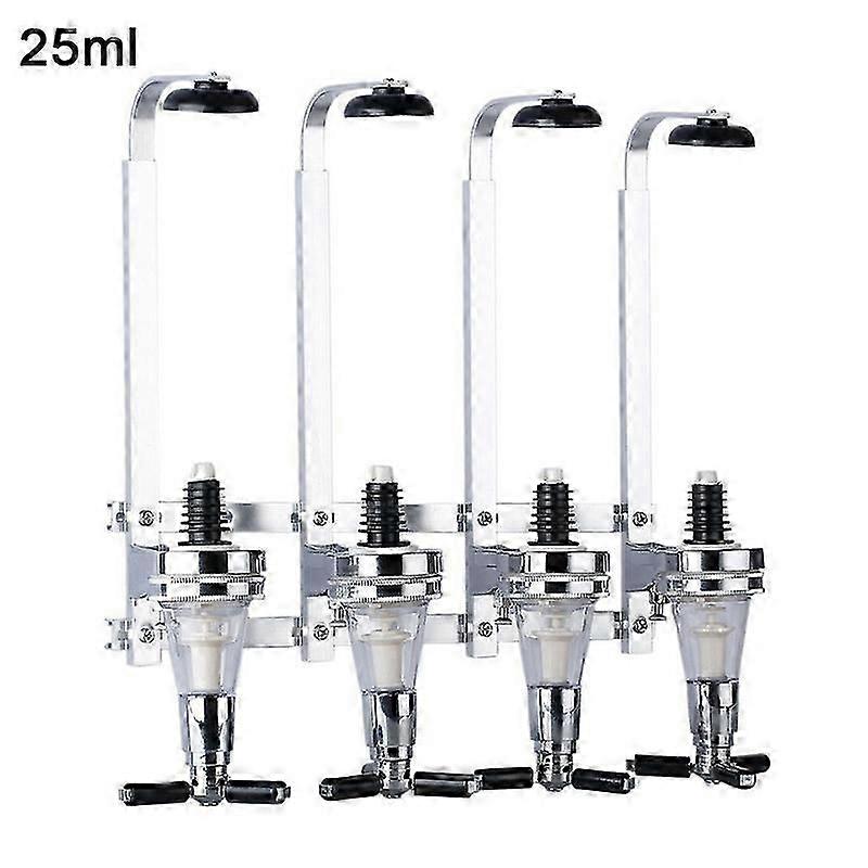 25/30/45ml Wall Mounted Stand 4 Bottle Beer Wine Dispenser Home Bar Pourer Rack