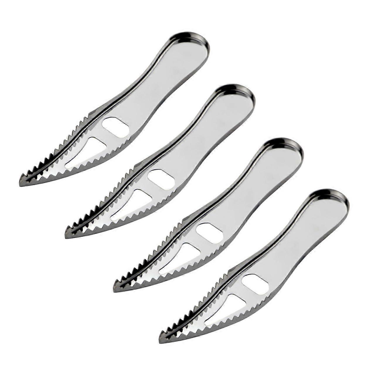 4Piece Fish Scale Remover Set with Practical Bottle Opener and Fish Scaler for Grilling, for Fish Lovers and Hobby Chefs