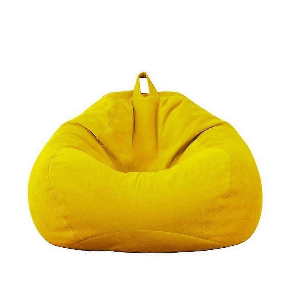 Large Small Lazy Sofa Cover Chairs Without Filler Linen Cloth Lounger Seat Bean Bag Pouf Puff Couch