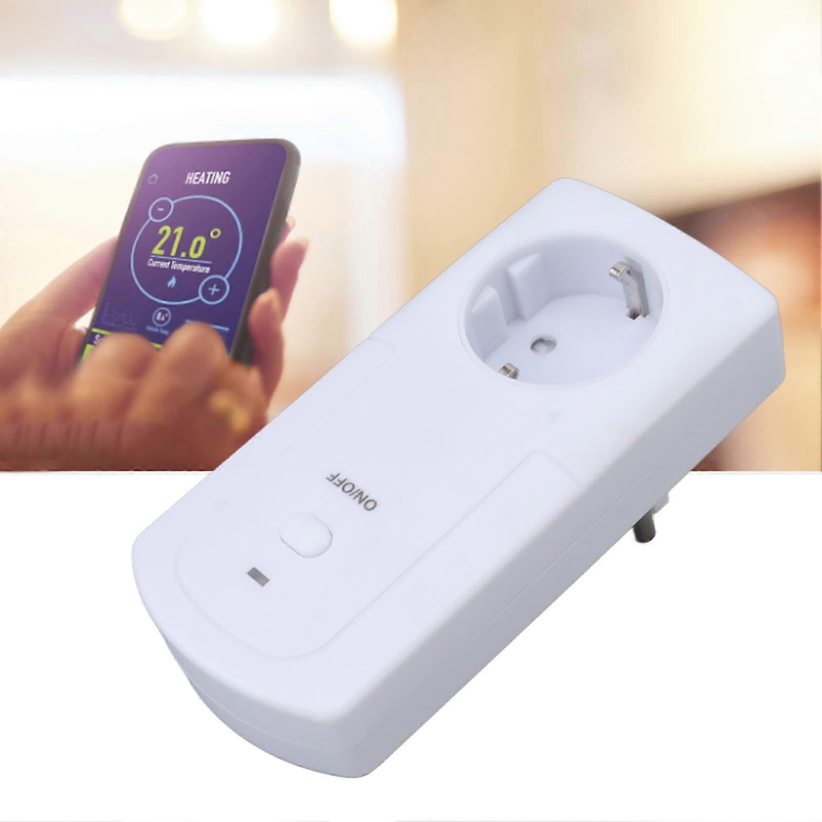Wireless Wifi Plug in Thermostat Outlet Temperature Controller Heating Cooling Temp Sensor Humidifier Function AC