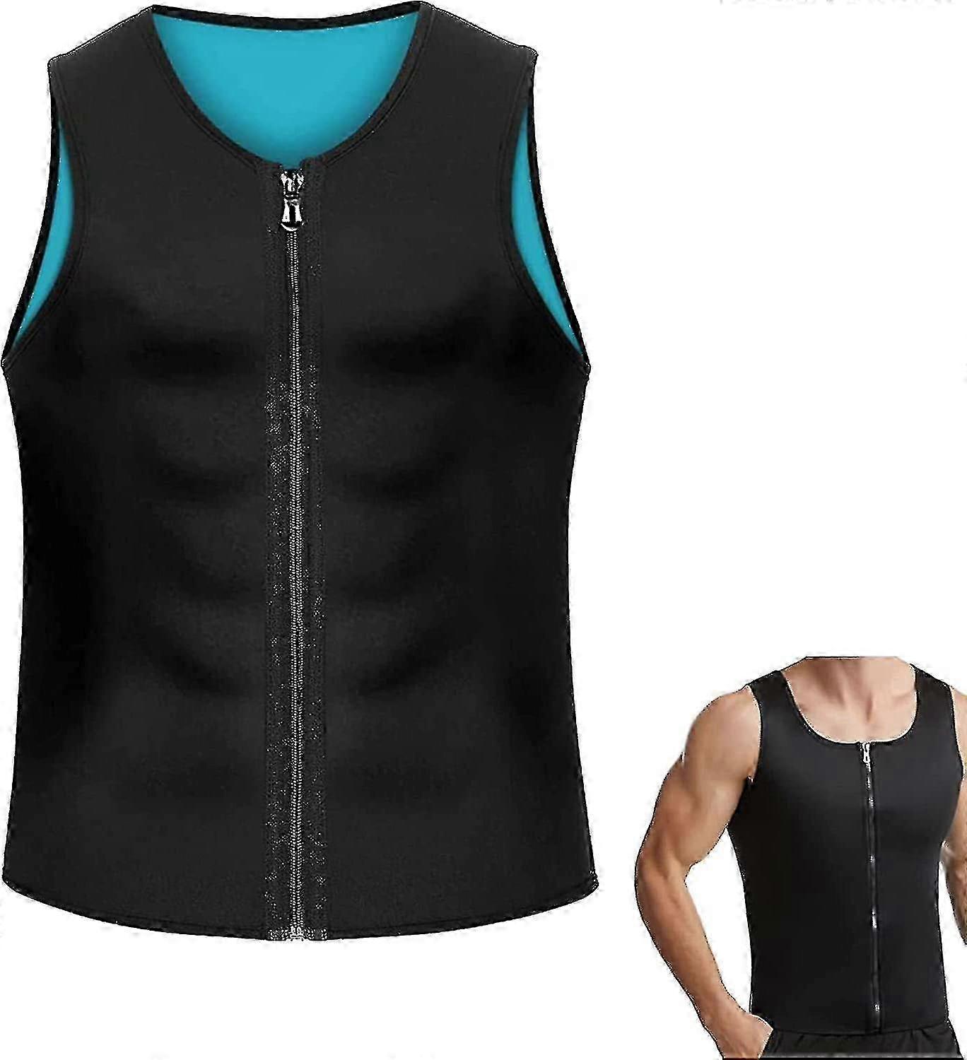 Gynecomastia Compression Zipper Vest, Men's Compression Shirt, Men's Compression Tank Top