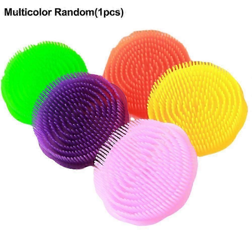 Multi-color random (A) $ with handle scalp massage cleansing shampoo comb anti-dandruff shampoo brush shampoo brush soft rubber shampoo brush
