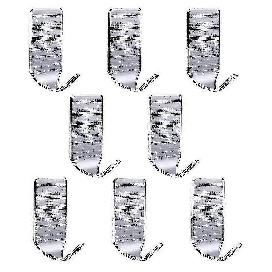 Stainless Steel Hooks Strong Adhesive Waterproof 8-Pack