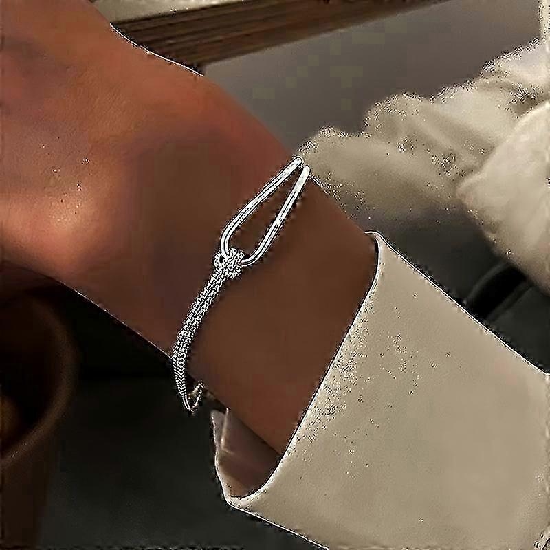 Double Layered Infinity Bracelet for Women Adjustable Knot Bracelet
