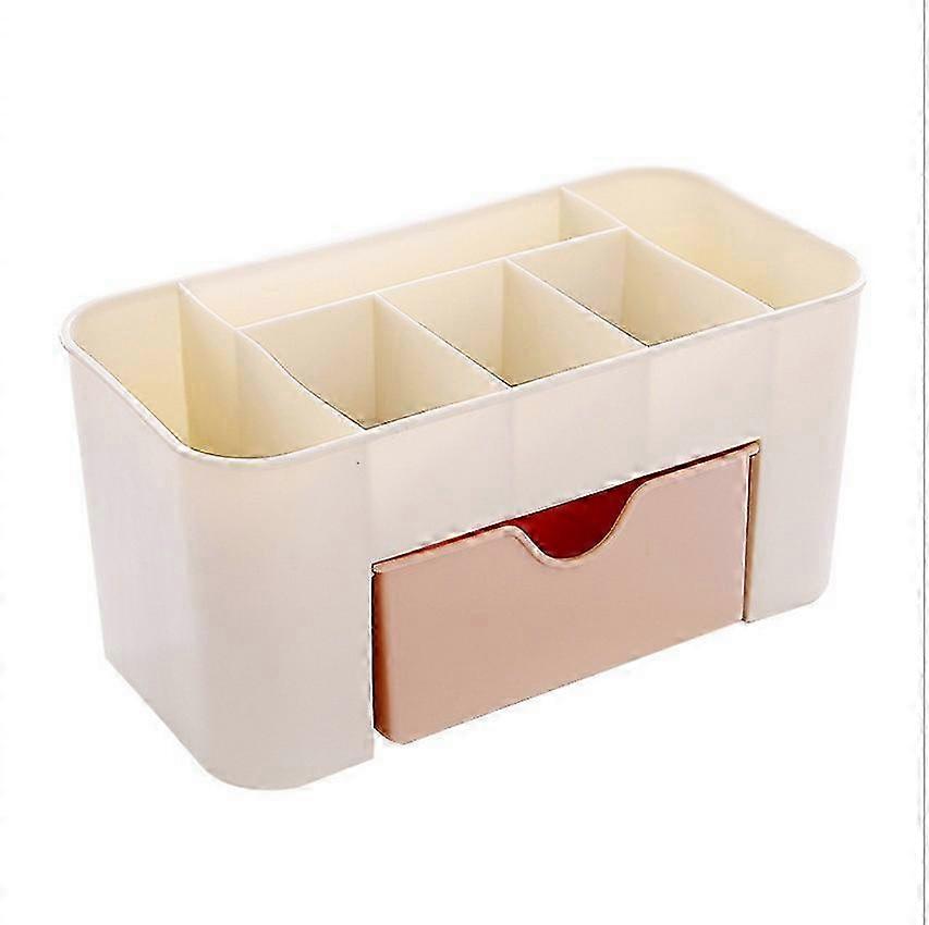 8-Compartment Desk Organizer with Pen Holder - Pink