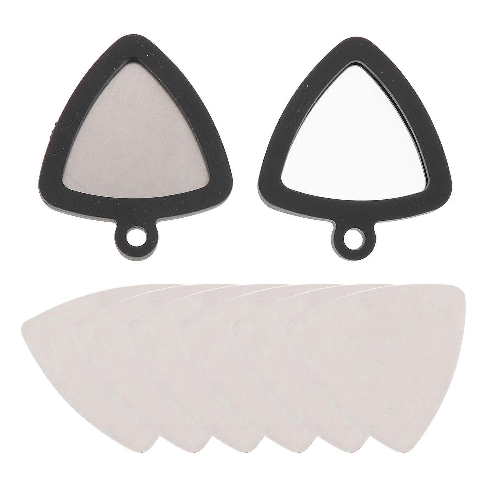 Necklace Pick Holder Guitar Accessories Triangle Shape Keychain Compatible Black 1Set