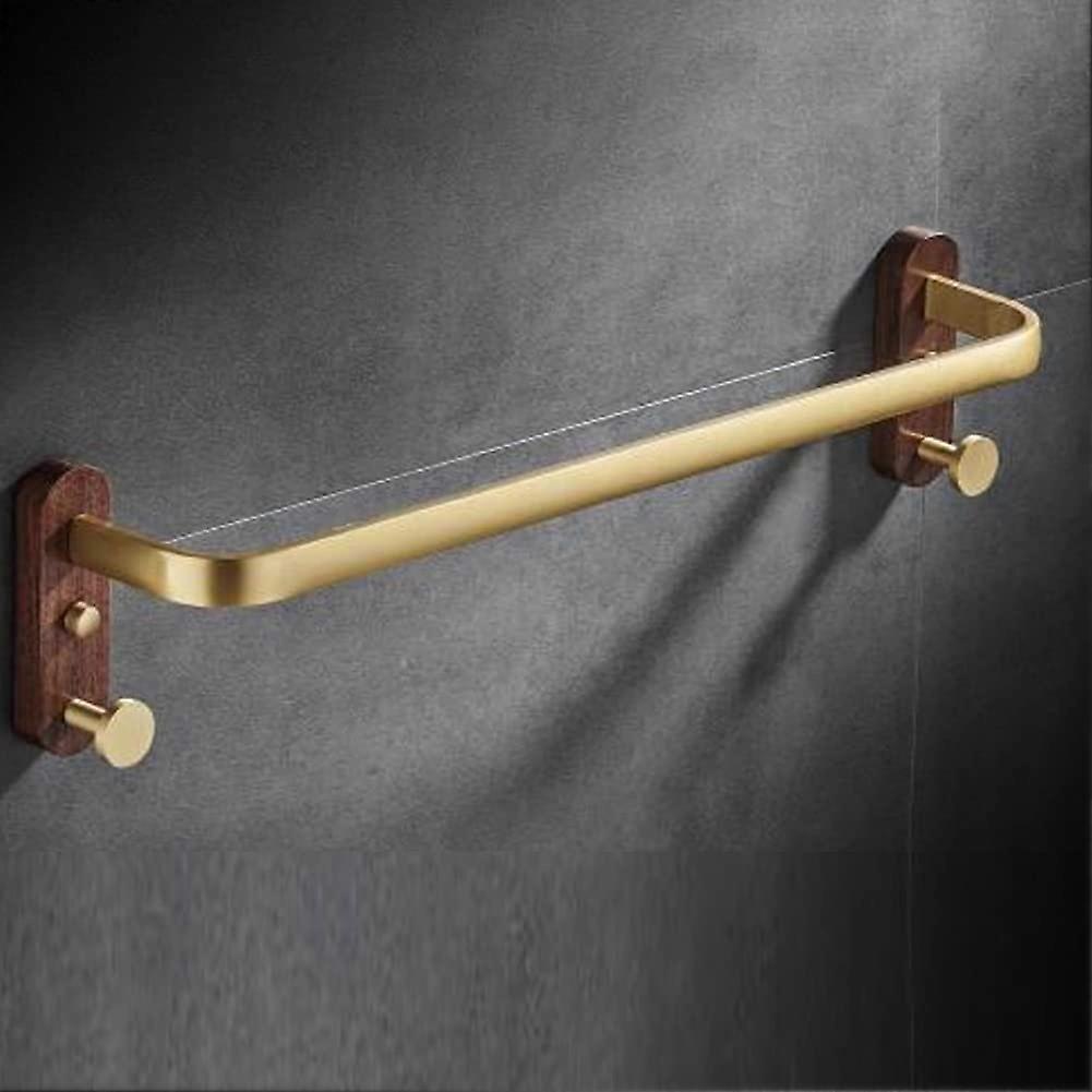 Bathroom Walnut Solid Hand Towel Holder, Towel Bar Storage Rack (Drilled)
