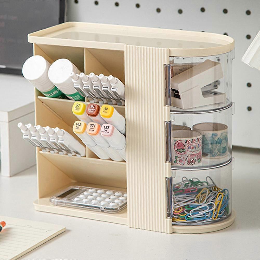 Desktop Organizer Multi-Drawer Storage Rack Office Stationery Holder Multi-Function Desk Tidy