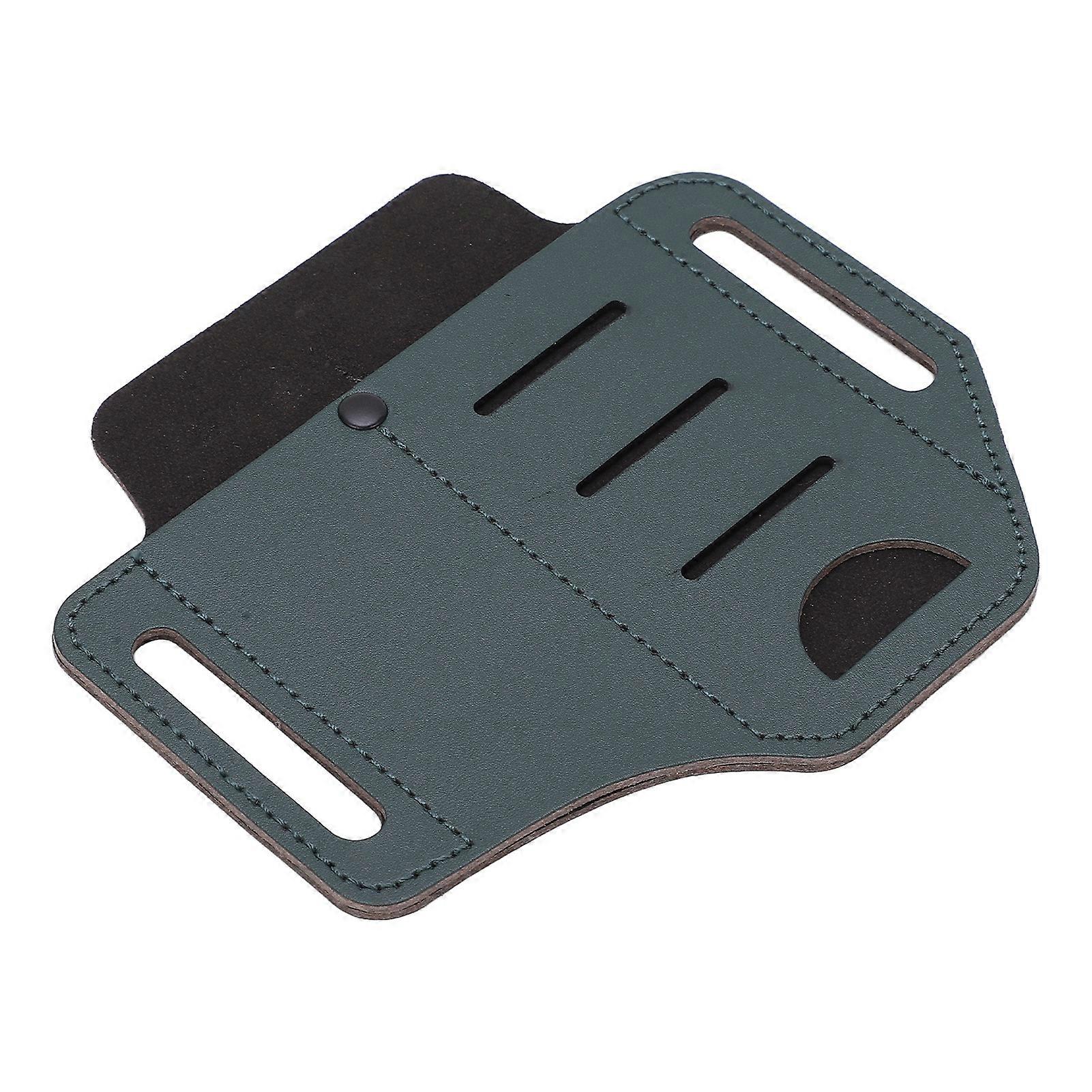 Leather Sheath EDC Organizer Multi Pockets Essentials Carrier Multitool Belt Holster Pouch for Knife Pen Flashlight