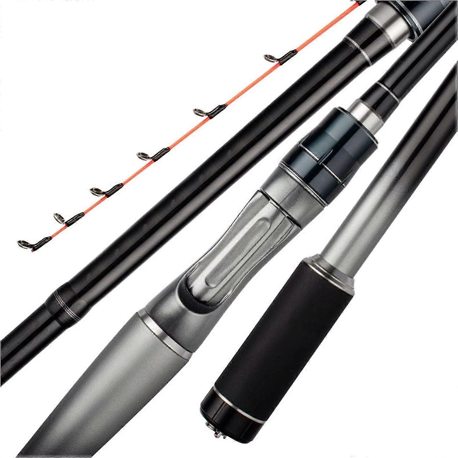 Portable Spinning Rod Fibreglass Cast and Trolling Rod, Hollow Design, Portable Reel and Rod Combo, 170 Cm / 67 In