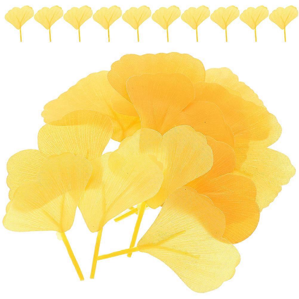 Simulation Ginkgo Leaves For Party Decorations Realistic Style Homeowners Craft Enthusiasts 200Pcs