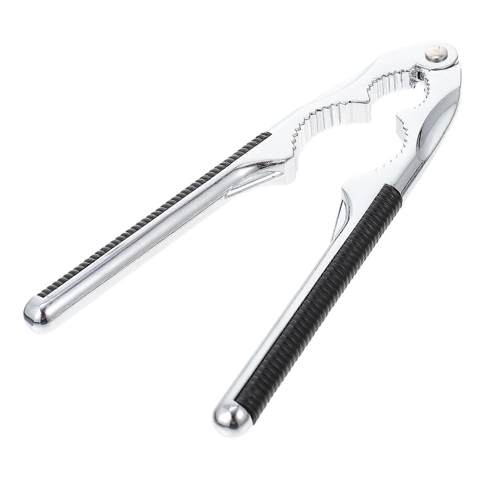 Opener Plier Heavy Duty Stainless Steel Walnut Cracker Crab Opening Seafood Tool Silver 1Set