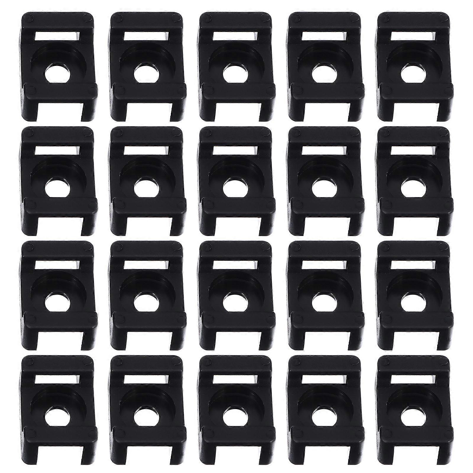 Push In Zip Tie Mount Cable Organizer Clips Plastic Material For Wires Work School Application 100Pcs