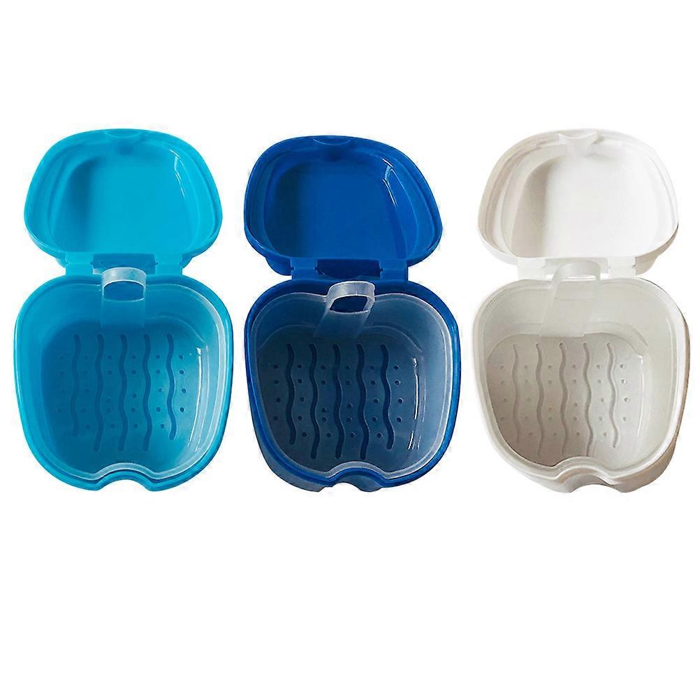 Case Denture Boxes Office Use PC Material 3Pcs