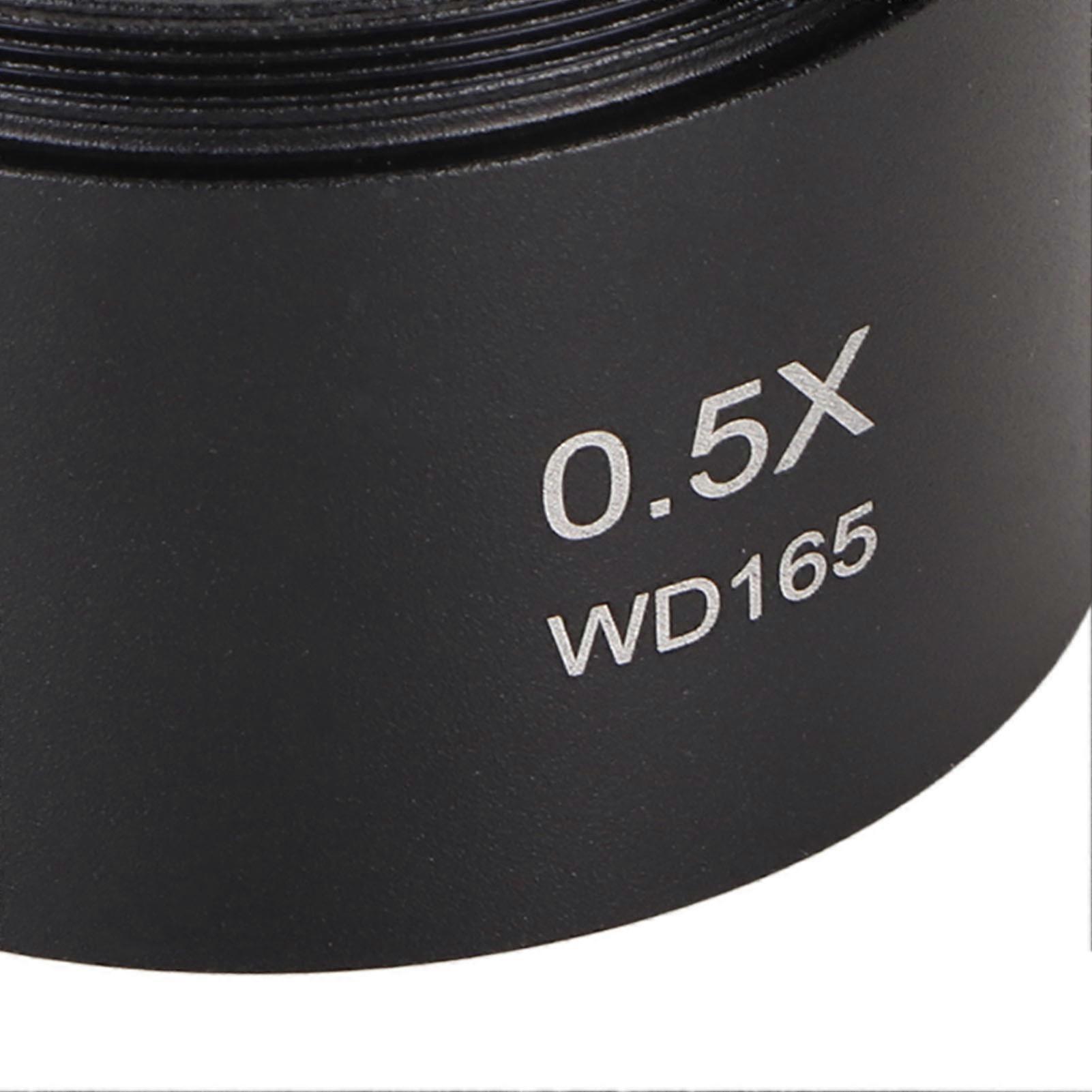 Stereo Microscope Objective Lens 0.5X Zoom HD Large View Auxiliary Objective Lens for Demagnifying Telescope D35mm