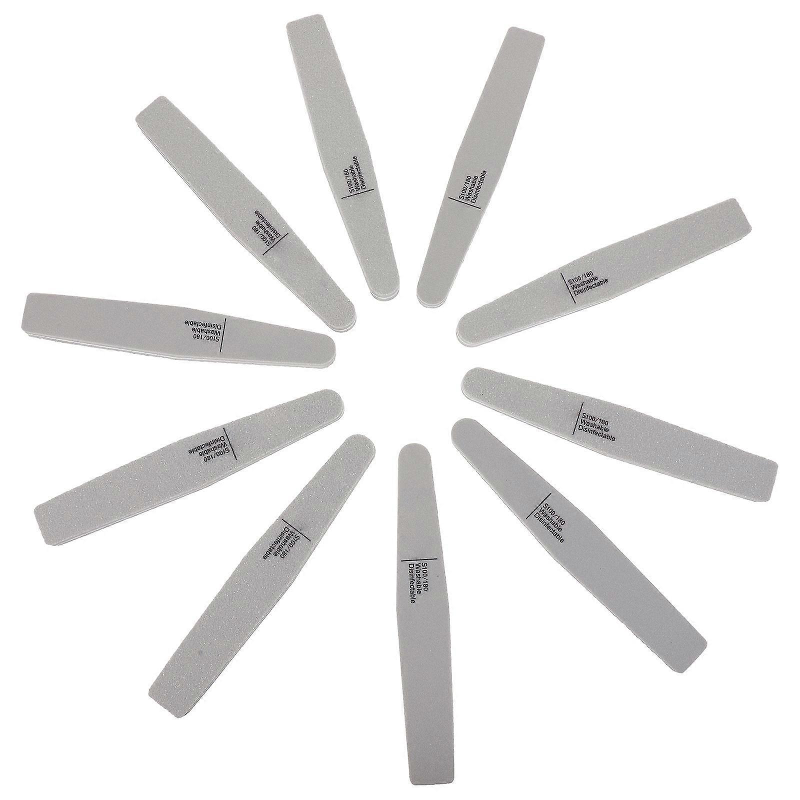 Nail Shiner Buffer Block Double Sided Sanding Buffing Files For Manicure Pedicure Home Use 10Pcs