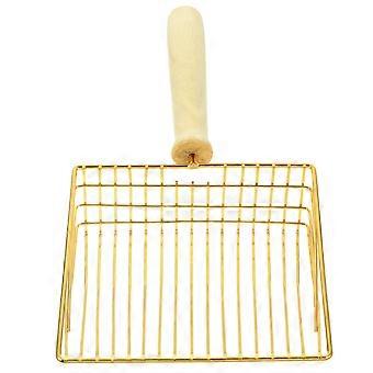 Stainless Steel Cat Litter Scoop Wooden Handle for Easy Cleaning