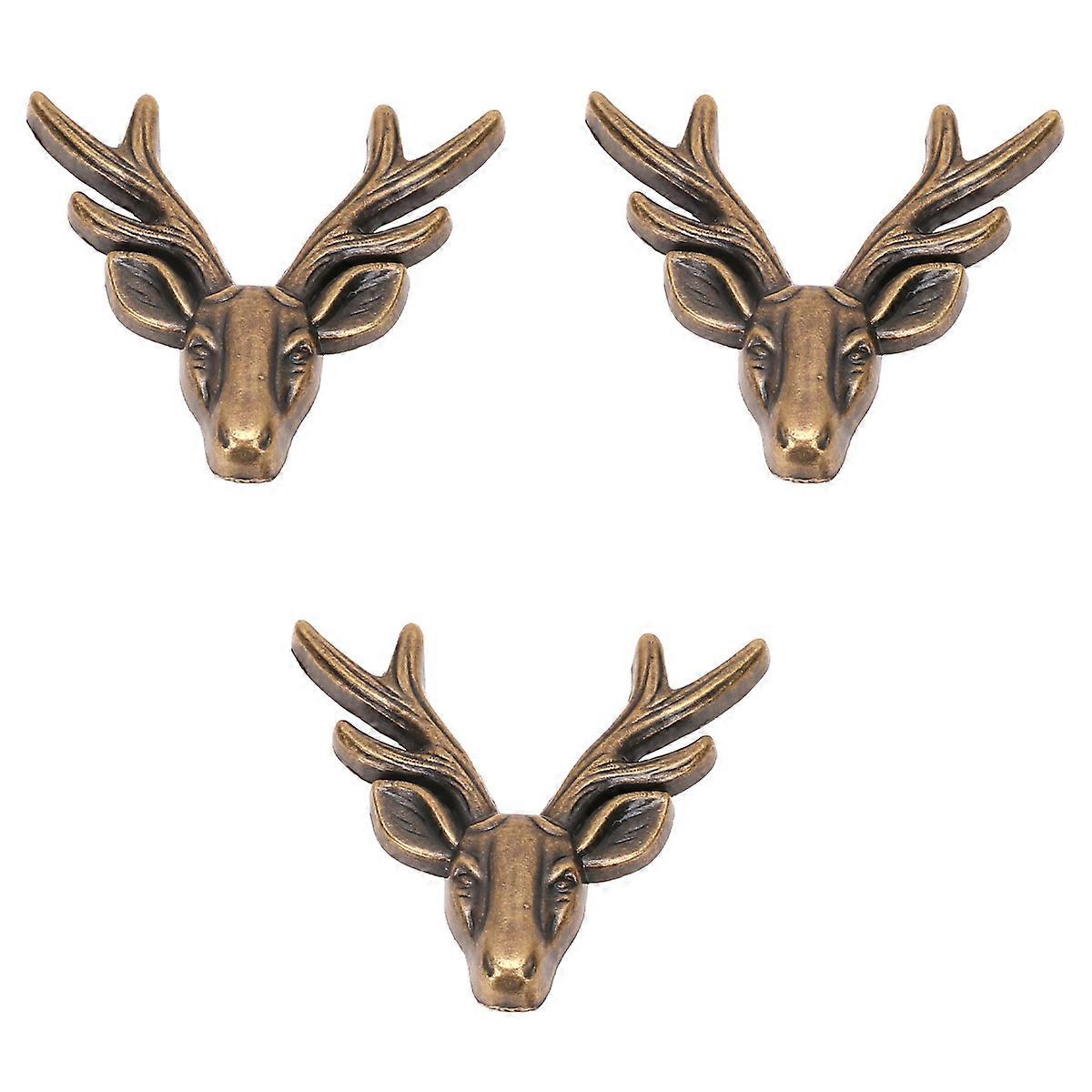 Retro Deer Shape Snap Button Buckle Set with Zinc Alloy Material for Sewing Craft Projects Dark Brown 10 Sets
