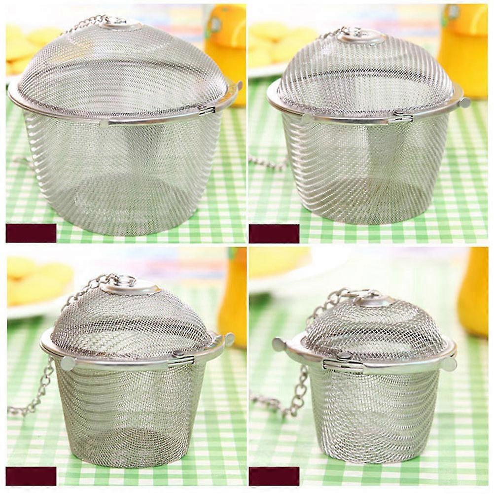 Stainless Steel Tea Infuser with Fine Mesh Design for Home Use Silver Extended Chain and Hook Medium Size