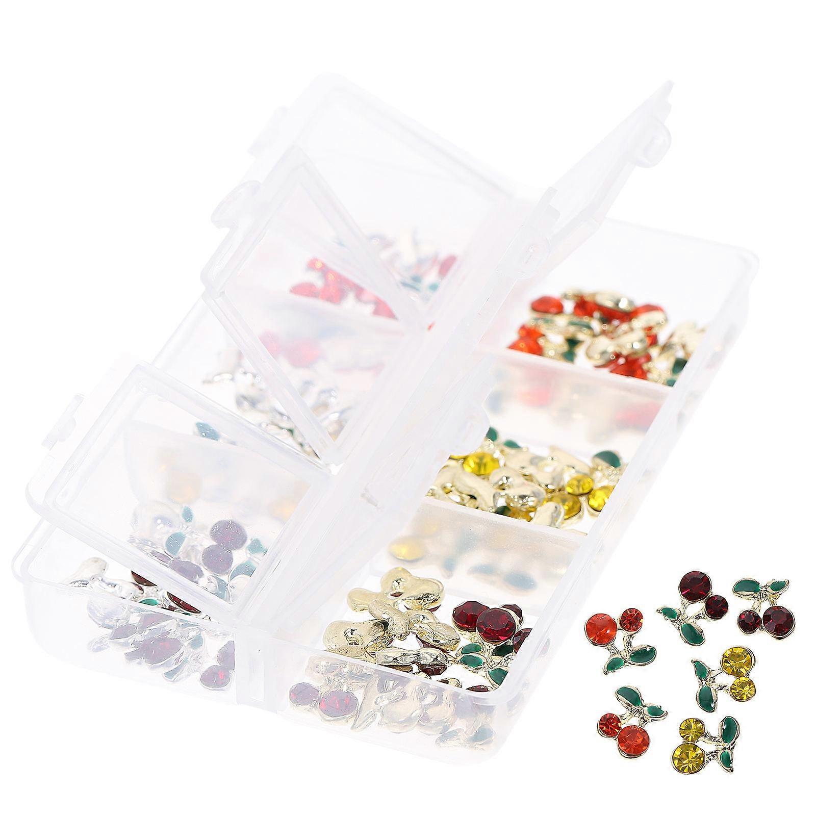 Here is a polished and professional product description based on your input:

 

**60pcs Nail Art Charms Cherry Rhinestone Gems for Elegant Nail