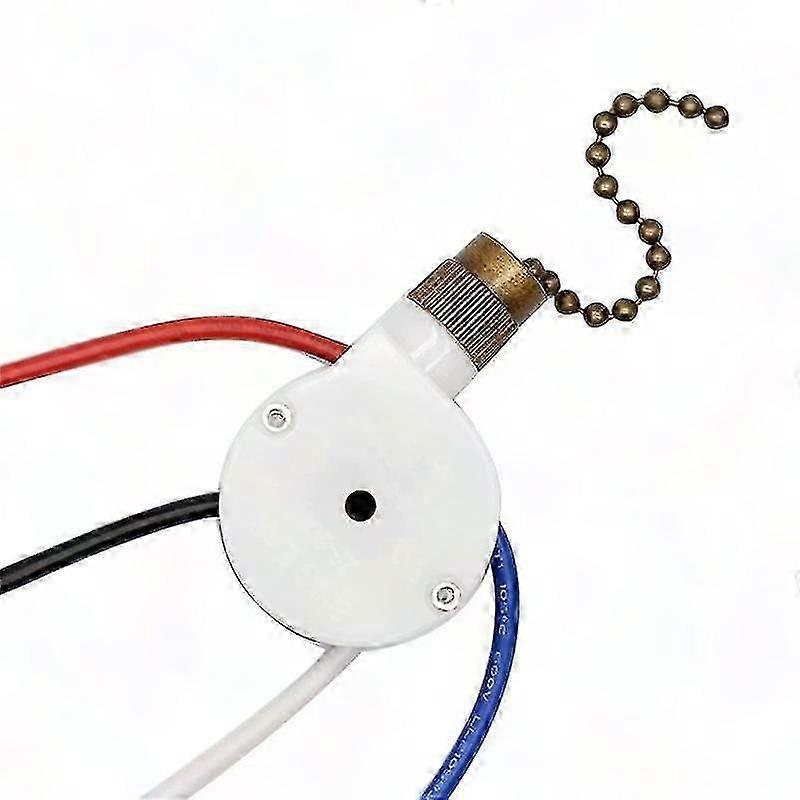 1PCS Ceiling Fan Switch ZingEar ZE-208S 3-Speed 4-Wire Pull Chain Light Control E89885
