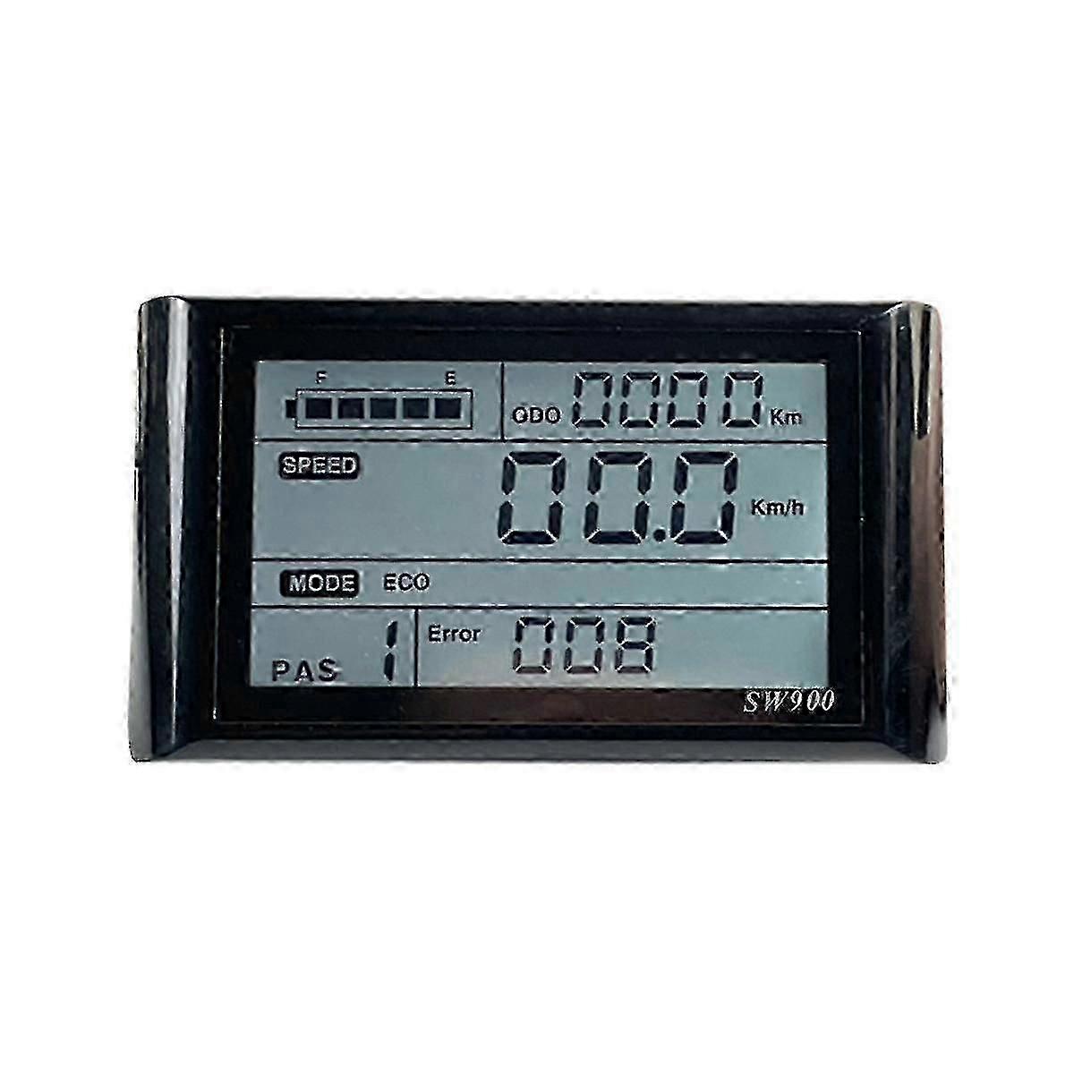 EBike SW900 液晶显示控制电动自行车速度计防水插头记录仪 24-72V