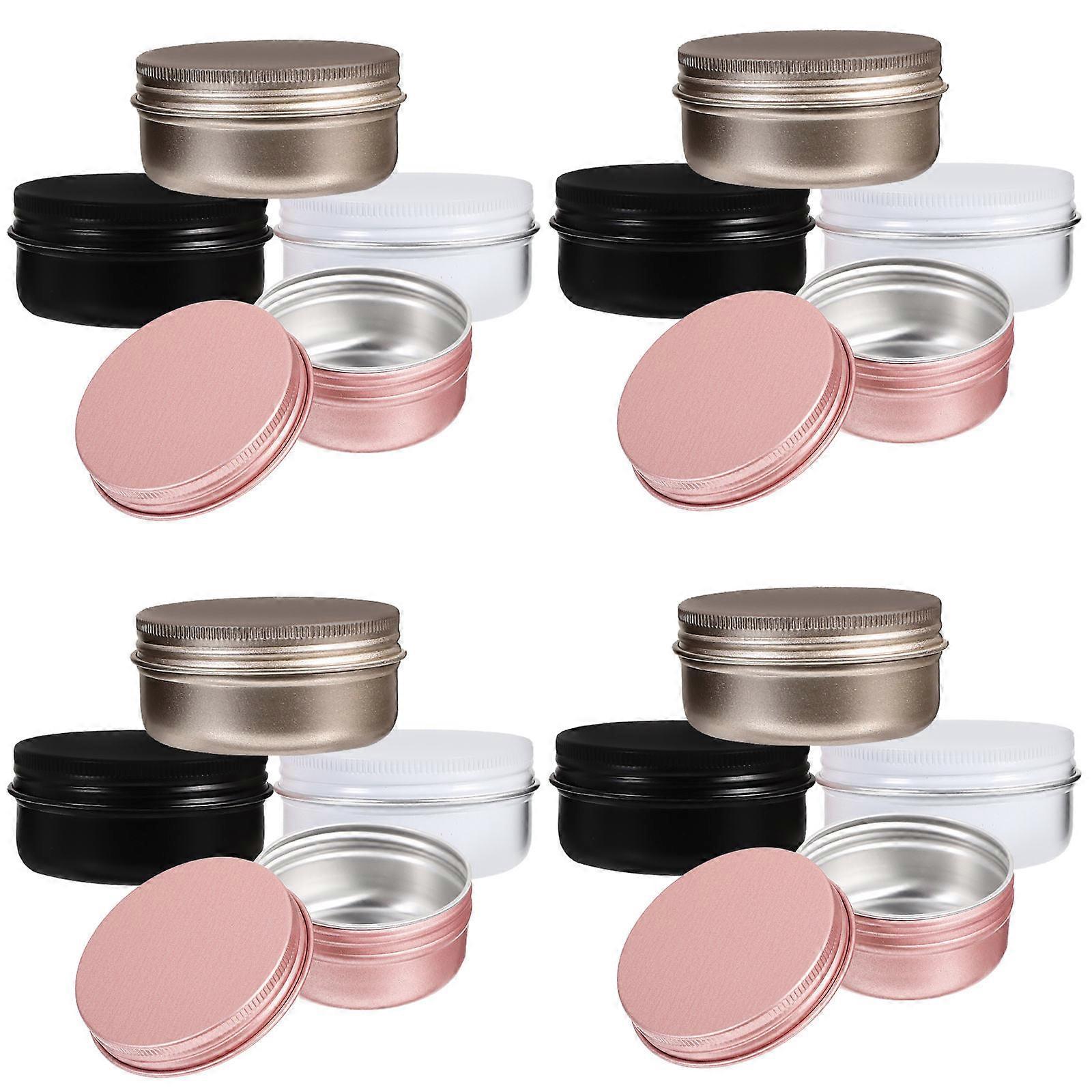 20pcs Empty Aluminum Cosmetic Jars with Screw Lids for Creams, Soaps, and Lotions – Leakproof, Wax Sealed Storage Containers