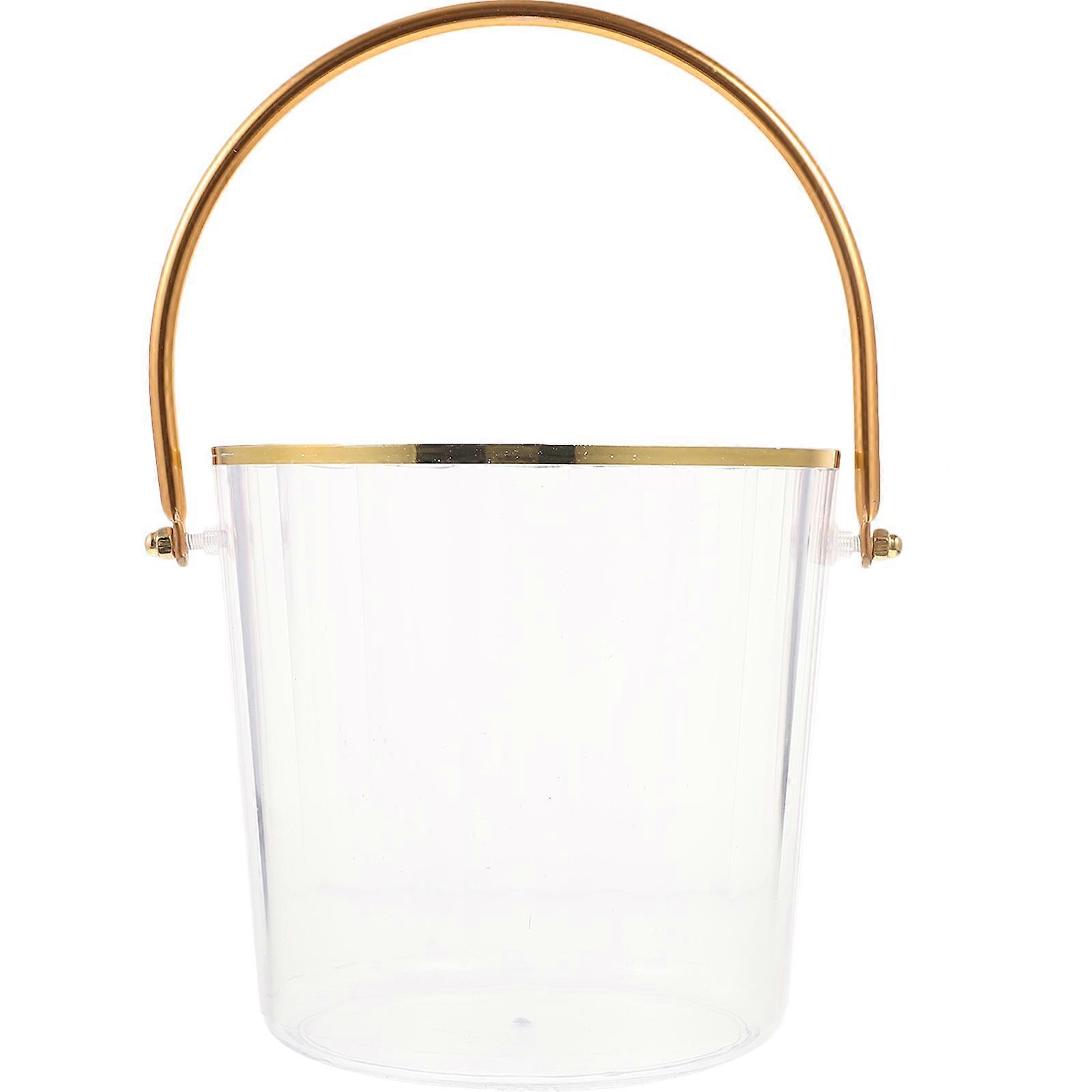 Ice Cube Bucket Container Multi-Functional Plastic Beverage Holder For Home Use 16X15.5X13.5CM Ice Storage 1Set