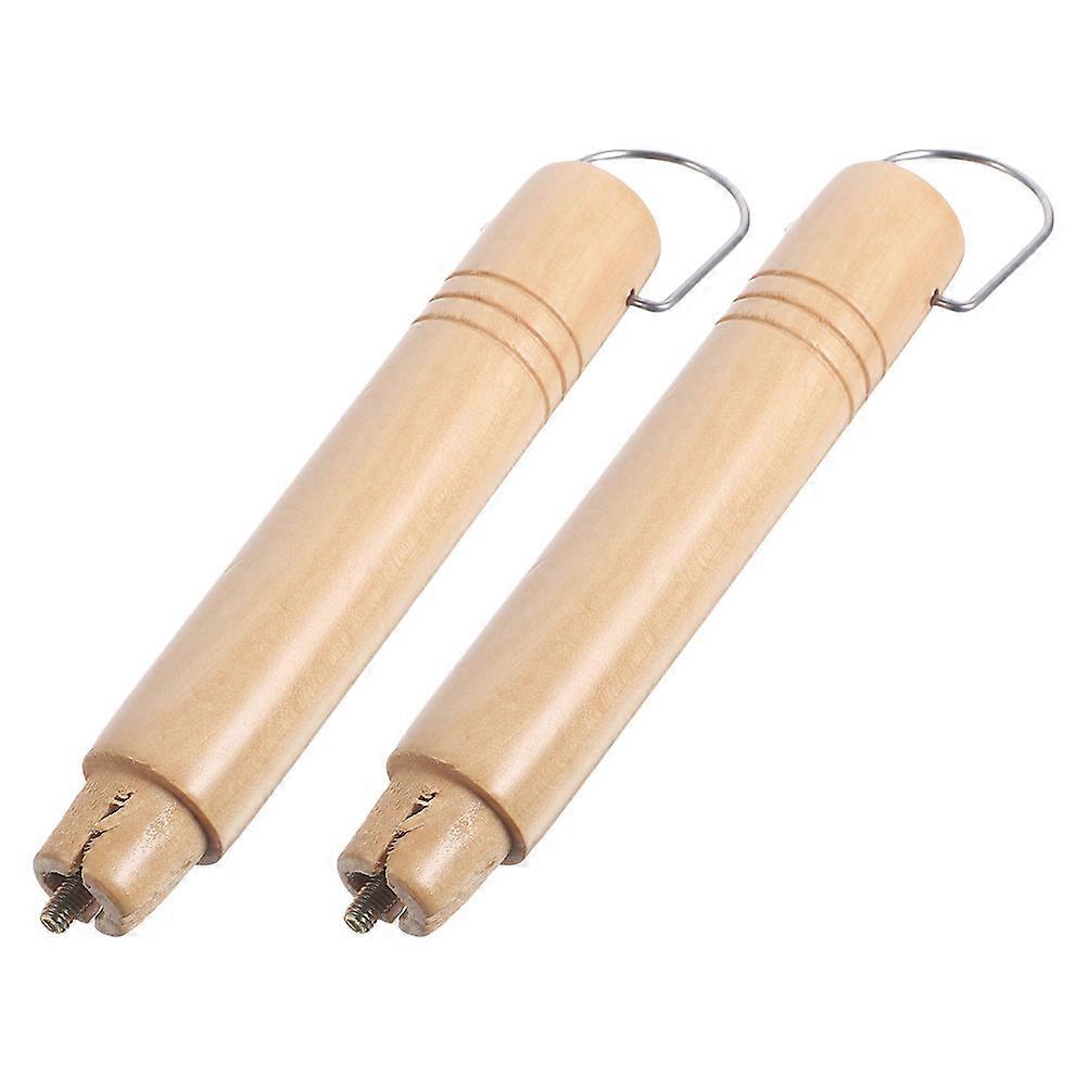 Wooden Handle for Pots and Pans Replacement Set AntiScald Heat Insulation Safe to Use Light Yellow