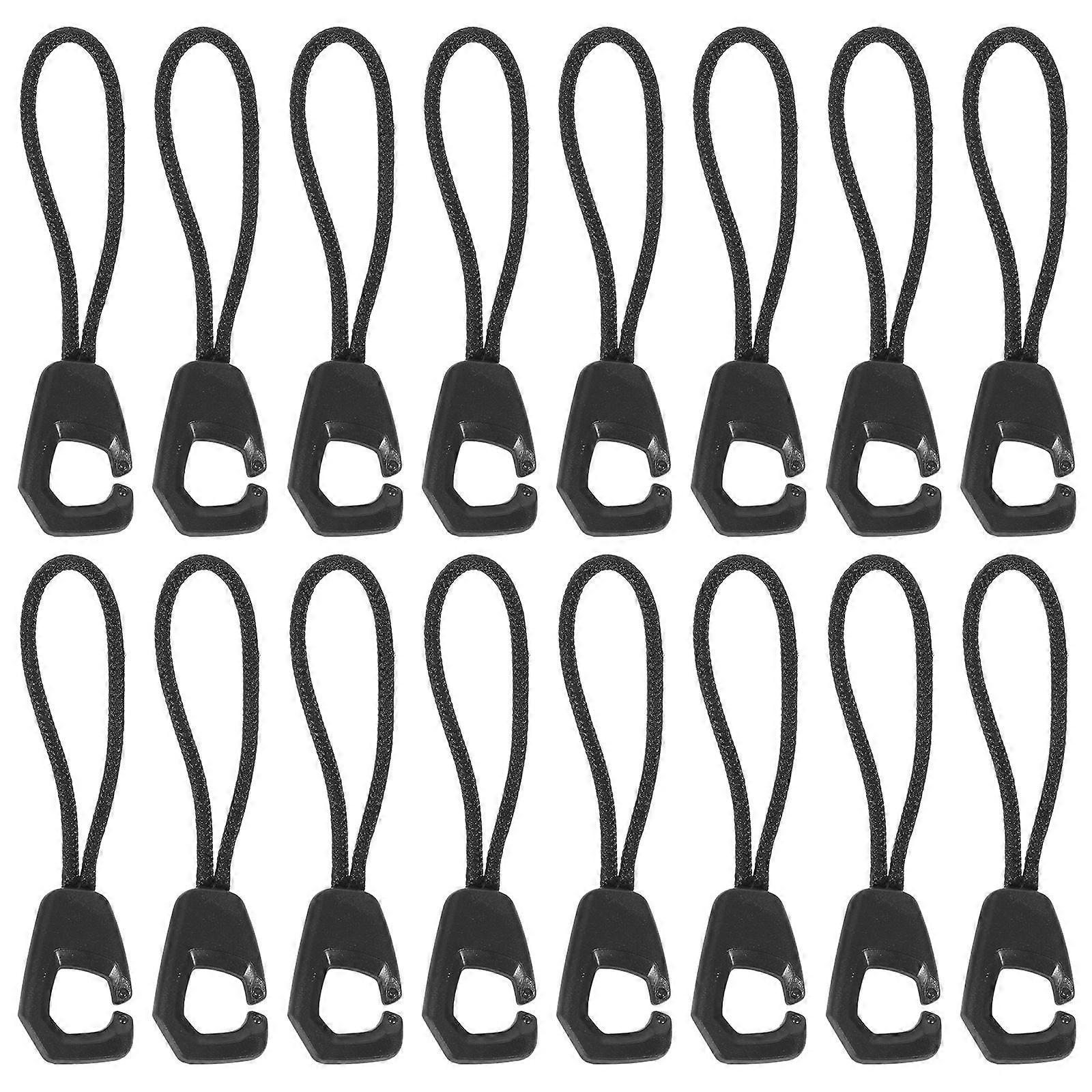Replaceable Zipper Pulls 100Set For Backpacks Black Durable Zipper Pulling Solutions
