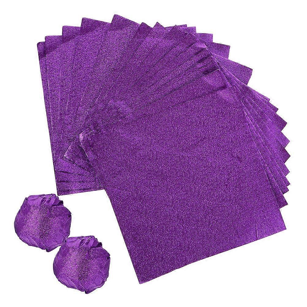 Aluminum Foil Sheets for Candy Packing Supplies Purple 20.00X20.03CM Wrapping Paper for Party Event Organizers 100Set