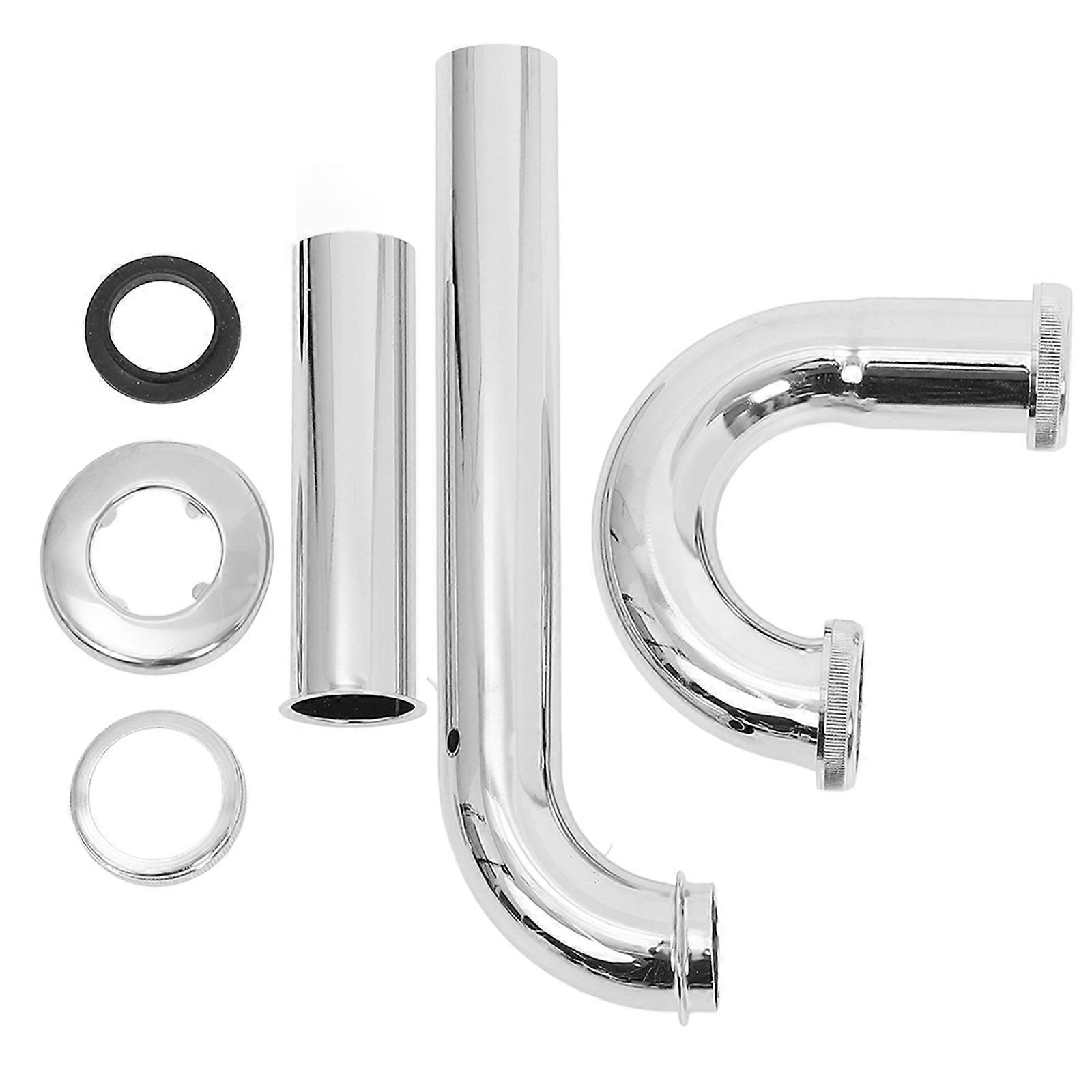 Kitchen Sink Drain Pipe Flexible Hose Sealing Performance Washbasin Sink 40.00X20.0soever Silver Under Sink Adjustable 1Pack