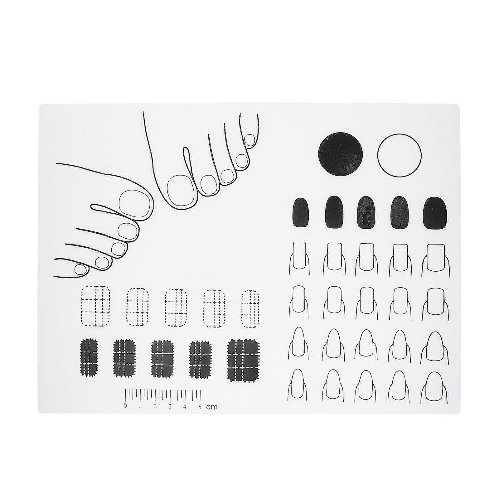 Acrylic Nail Training Mat Silicone Trainer Sheet for DIY Application Practice